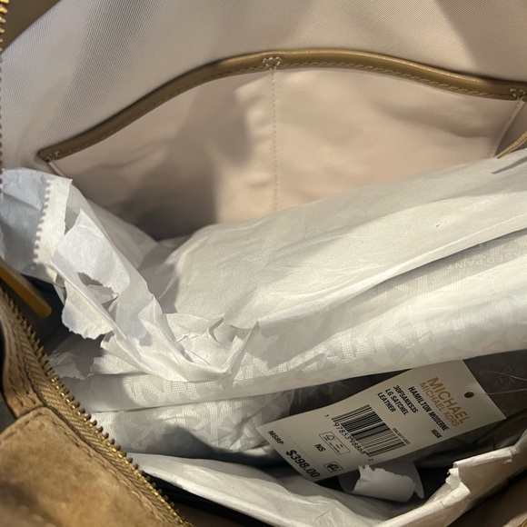 NWT Michael Kors Hamilton Large Fringe Suede Satchel - Picture 10 of 13